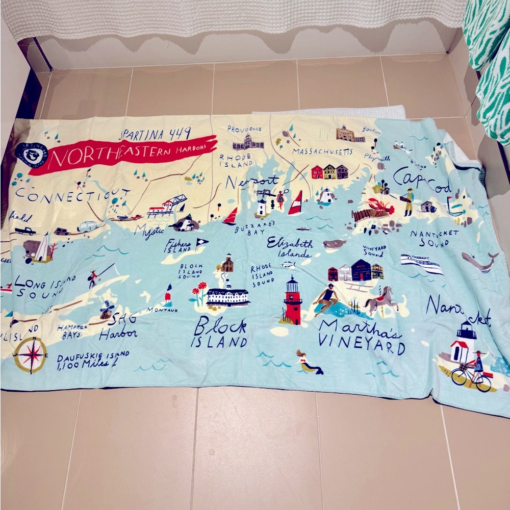 Northeastern Harbors Beach Towel
